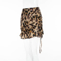 Neue Mode erwachsene Frauen Draw String Leopardenrock